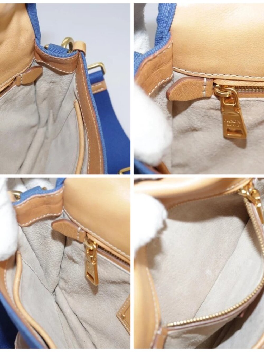 PRADA Shoulder Bag Canvas Blue Auth 111326 - Picture 15 of 16